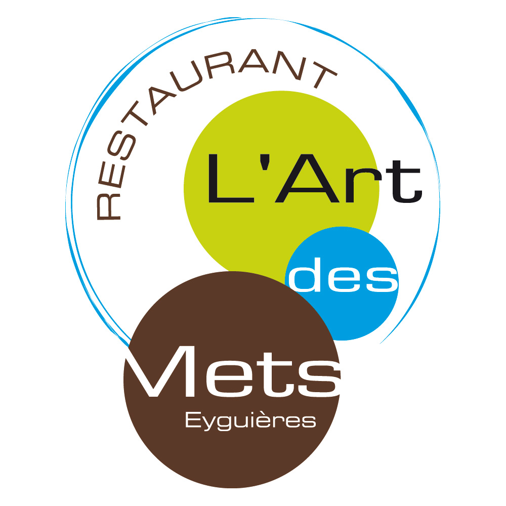 Création logo restaurant Art des Mets Eyguières agence easy identité visuelle graphisme charte graphique